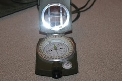 Military Lensatic Prismatic Compass with Pouch Hiking Scout Army Geology Camping