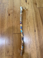 Wooden Hiking Walking Stick 30.5″ With 18 Medallions