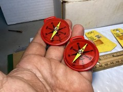 Vintage Taylor 2915 Red Compass 1.5 Inch. Lot Of 5. Old Stock