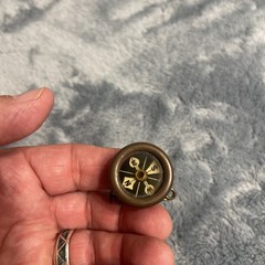 VINTAGE marble’s Gladstone MICHINGAN Brass Compass brooch