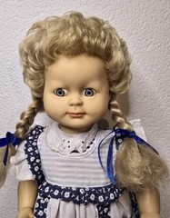 Cute plastic doll Schildkröt Doll 50 cm sleeping eyes collector vintage