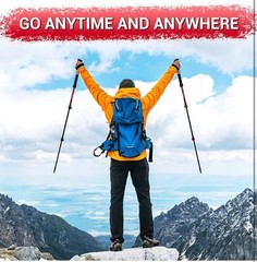 Trekking Poles – Lightweight 7075 Aluminum Hiking Sticks with Cork Purple Color