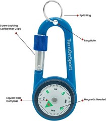 2 Pack Carabiner Clip On Compass Hiking – Compact Compass Keychain Backpacks …