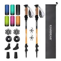 Retractable Trekking Poles with Grip and Accessories – Perfect Hiking Gear