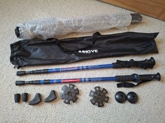 2 Sets of Aihoye Hiking Trekking Poles Collapsible, Lightweight, Anti Shock