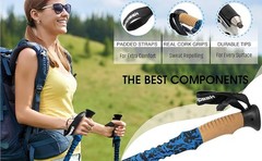 Hiking Poles Collapsible Lightweight & Adjustable – Quick Lock Foldable Trekking