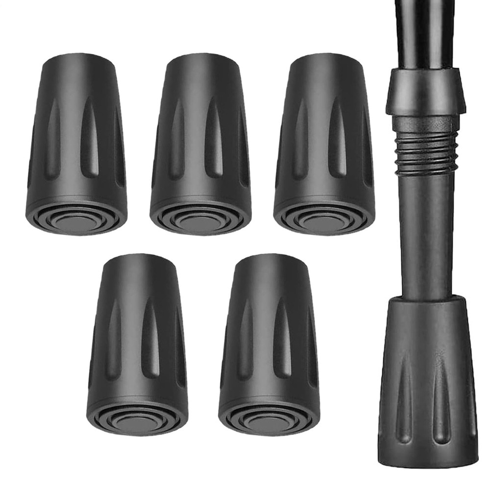 6X Reinforced Rubber Tip End Hammers Trekking Pole Hiking Walking Stick Cane