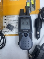 Garmin Rino 520 HCx Handheld GPS 2 Way Radio W/ Accessories Tested Working