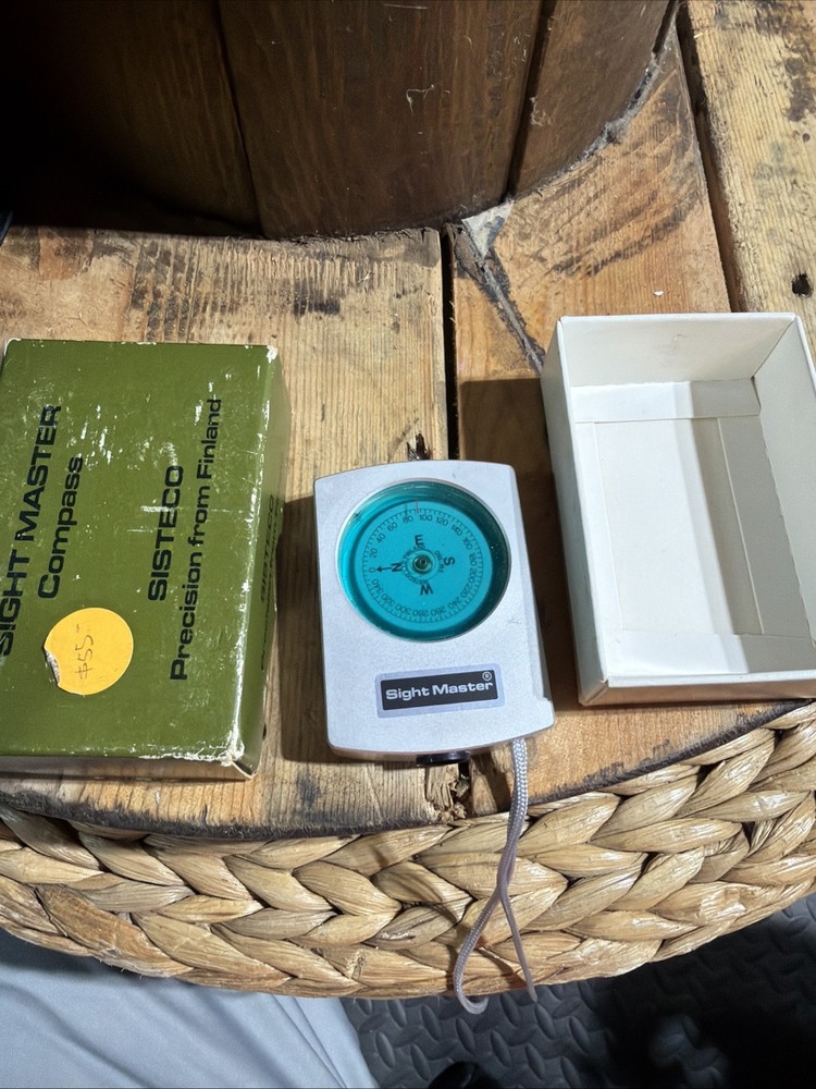 Vintage Sisteco Sight Master Compass Finland With Box
