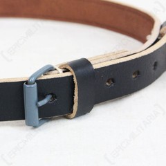 WW2 German Leather Zeltbahn Equipment Strap Reproduction – Black
