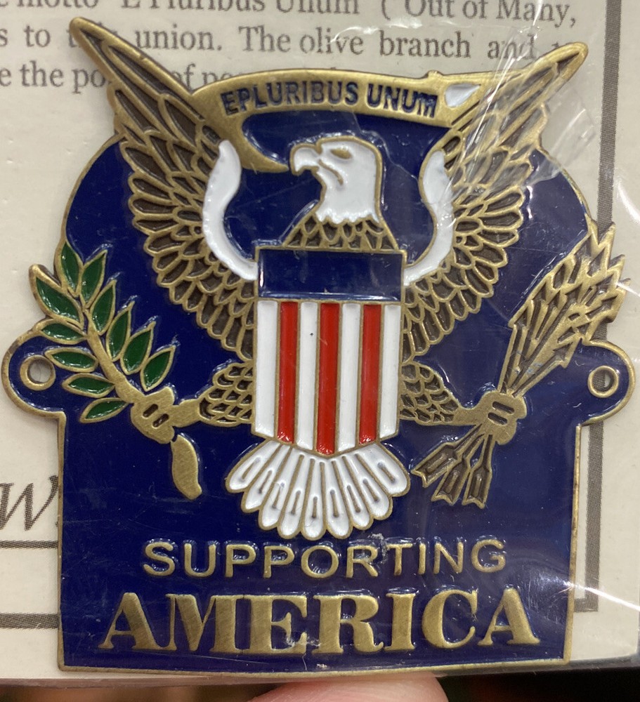 Supporting America Hiking Staff Stick Medallion NEW