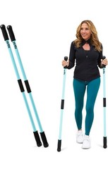 Jetti Weighted Walking Poles Sky Blue Set of 2 New with Bag Size Small 41.5”