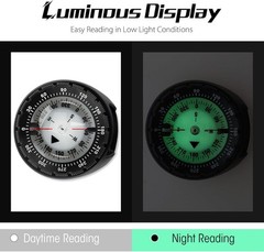 Professional Waterproof 5ATM Dive Wrist Scuba Compass TPU Band Sports Diving