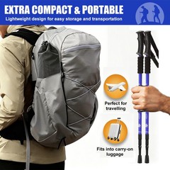 2x Trekking Poles Nordic Walking Hiking Sticks Trekking Po Adjustable Alpenstock