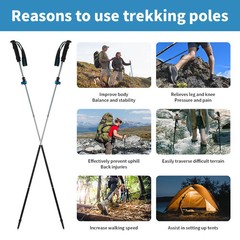 Naturehike Trekking Poles Ultralight Folding 1Pcs Walking Cane Portable Aluminum
