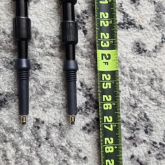 Pro‑Form Walking Hiking Poles Adjustable Trekking Sticks Pair Black 27‑52 in