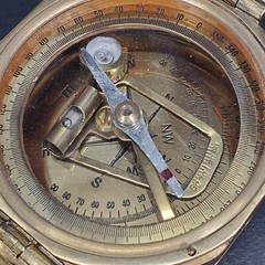 Essex Brass Compass Model 42433 Mirror Sine Chart 3″ W/Original Box *READ*