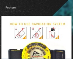 Liquid Filled Underwater Scuba Diving Navigation Orienteering Wrist Compass Pro