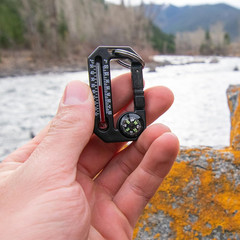 Hikehitch 2 – Thermometer and Compass Carabiner | Camping, Hiking, and Backpacki