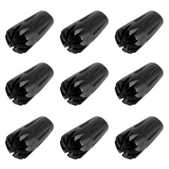 Black Rubber Diamond Trekking Pole Tip Protectors – Hiking 9PCS Bullet Tips