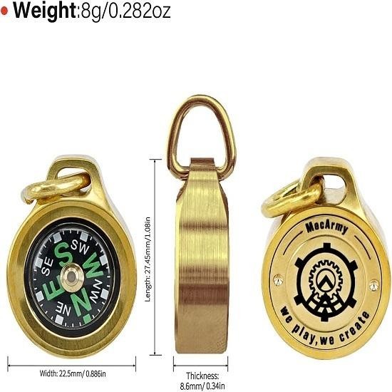 MecArmy CMP Titanium Compass Teardrop Survival Compass Waterproof Hiking Compass