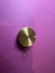 Portable Compass Fluorescence Flip Open Compass Brass