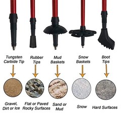 Aihoye Trekking Poles Shock Absorbing Adjustable Hiking or Walking Sticks for…