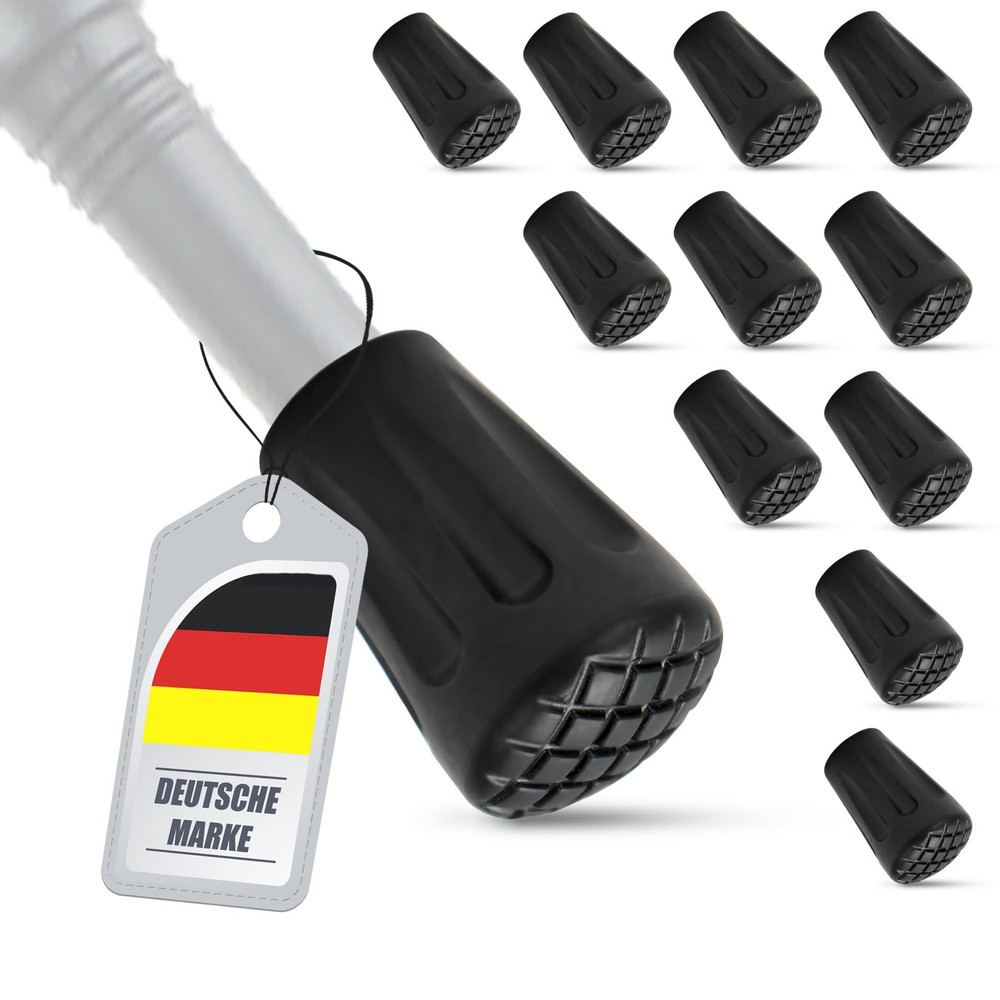 Nordic Walking Poles Rubber Bumpers 12 Pack Attachments Trekking Poles, Nordic…