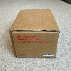 VTG Brookstone Mini Compass w/ Suction Mount 172759 Black Navigation Tool NIB