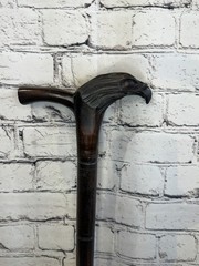 Eagle Bird Head 90cm Tribal African Walking Stick Cane Hand Carved Dark Wood