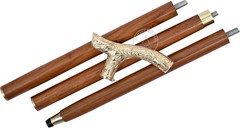 Vintage Brass Walking Stick – Handmade Wooden Cane with Solid Brass Handle – Ant