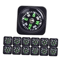 15pcs Slip-On Wrist Compass Hard Shell Liquid Filled Mini Small Button Compass