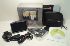 TomTom GO 730 GPS w original box, stand, cables + inserts -AS-IS, for Parts