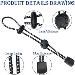 Backpack Hiking Stick Holder Straps, Elastic Lanyard Cord Rope for Walking Pole