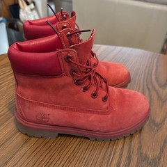 Timberland Premium 6 Inch Waterproof Boot Medium Red Nubuck Size 10 Toddler