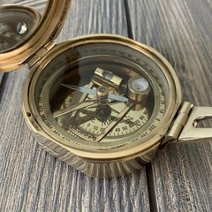 Compass 100% Working Brass Brunton Pocket Transit Compass With Wooden box
