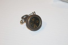 Vintage Compass Marbles Gladstone Brass Small Pin On Hunting Coat Lapel USA