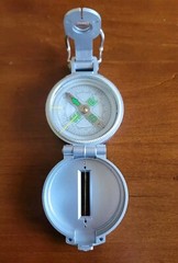 Engineer Directional Handheld Compass w/ Magnifying Lens • Belt Carry Case • New