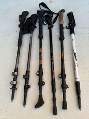 6 Assorted Outdoor Products Trekking Walking Hiking Poles Sticks.