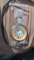 USCCA Hiking Compass Plastic with Ruler Clear Black Orange Decimal & Imperial