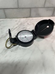 VTG Engneer Lensatic Compass Black Fold Open