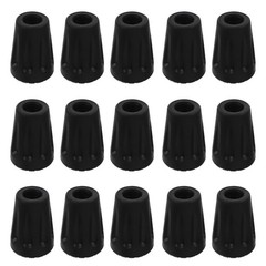 20Pcs Durable Rubber Trekking Pole Tips Black Non Skid Hiking Stick End Caps