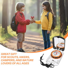 Orienteering Compass with Mirror for Hiking, Camping, and Outdoor Navigation