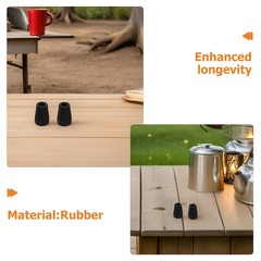 20Pcs Durable Rubber Trekking Pole Tips Black Non Skid Hiking Stick End Caps