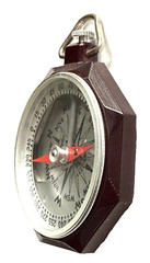 ORIGINAL VINTAGE TAYLOR LEEDAWL POCKET COMPASS IN BROWN BAKELITE CASE