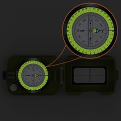 Hiking Compass with Inclinometer IP54 Waterproof Military Compass Professional…