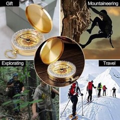 Sensitive Brass Flip Compass – Waterproof & Multi Functional ,Metal Compass