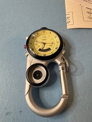 Dakota Angler 2 Clip Watch Compass Dakota…new , Needs Battery (Missing Compass