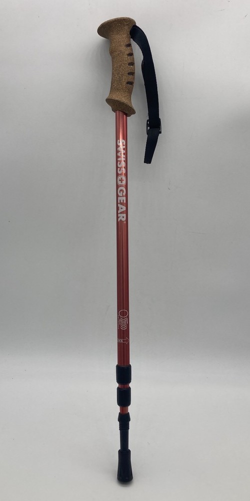1 Swissgear 135cm Adjustable Walking Stick Pole Anti-shock And Ergonimic Handle