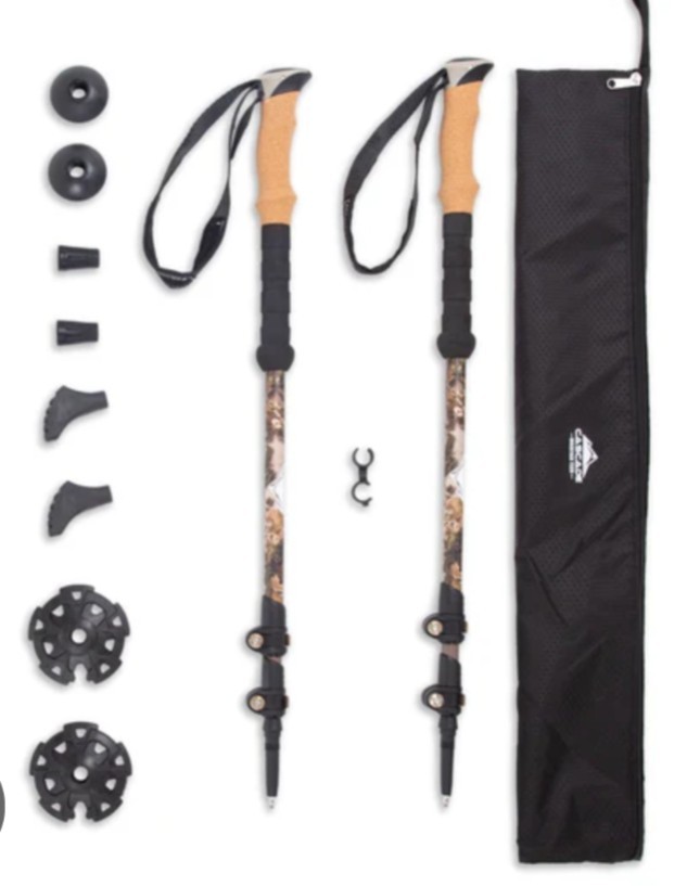 Cascade Mountain Tech Lightweight Aircraft-Grade Aluminum Trekking Poles with Ex